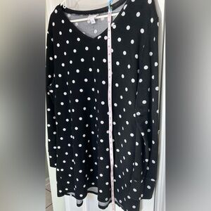 Polka Dot Women's Top - Black and White